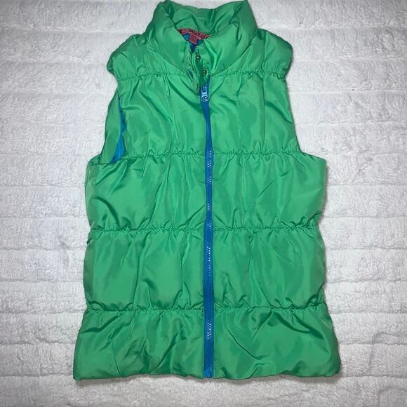 Green Size Large Children's Puffer Vest - Picture 1 of 6